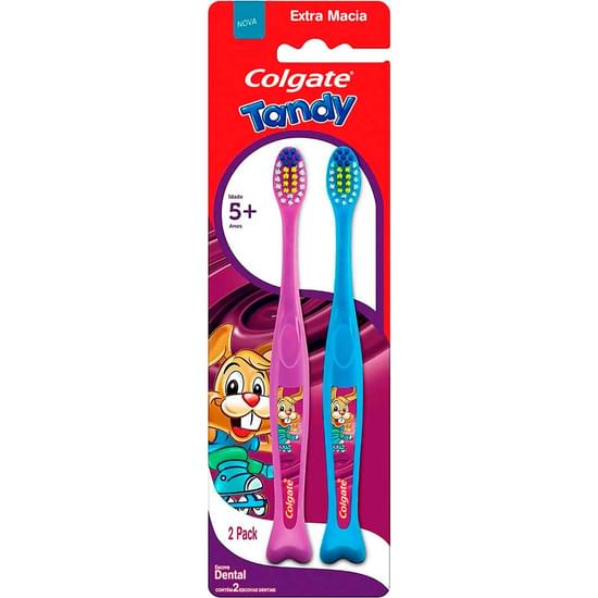 Imagem de Escova de dente infantil colgate tandy 2 unid