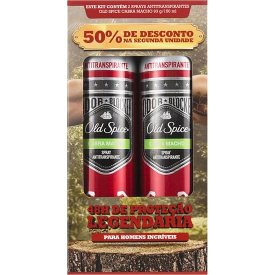 Imagem de Desodorante aerosol masculino old spice cabra macho pack 93g | com 2 unidades