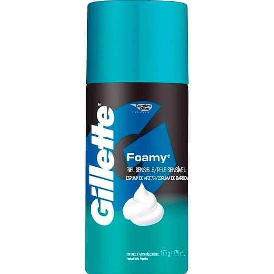 Imagem de Espuma para barbear pele sensível gillette foamy 175g