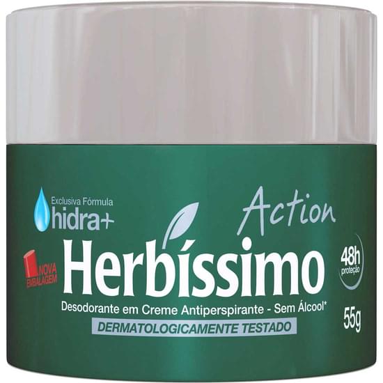 Imagem de Desodorante em creme masculino herbíssimo action 55g