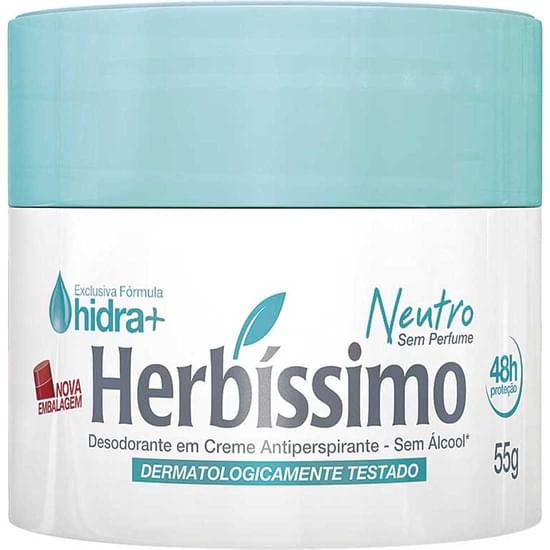 Imagem de Desodorante em creme feminino herbíssimo neutro 55g