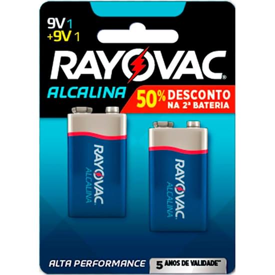 Imagem de Bateria alcalina 9v rayovac | com 2 unidades 50% de desconto