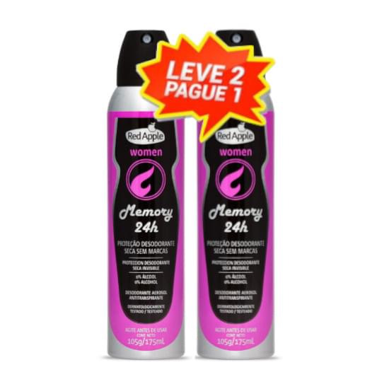 Imagem de Desodorante aerosol feminino red apple memory 175ml leve 2 pague 1 unidade