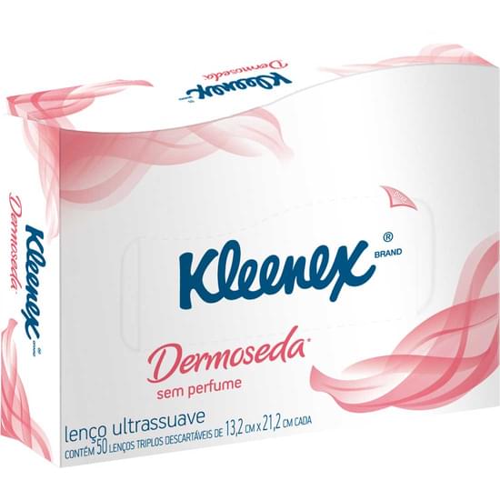 Imagem de Lenço de papel kleenex ultra suave dermoseda pacote | com 4 unidades 10 folhas