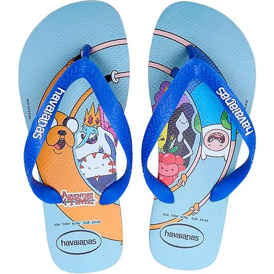 Imagem de Sándalia havaianas unissex hora de aventura azul acqua 39/40