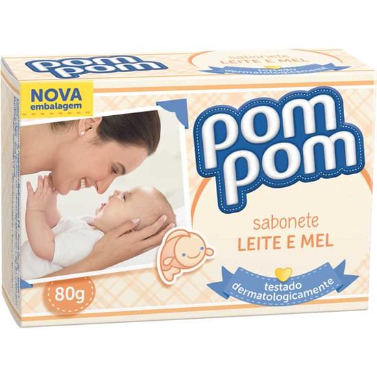 Imagem de Sabonete infantil pom pom leite e mel 80g