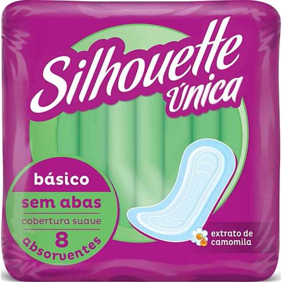 Imagem de Absorvente diário silhouette sem abas básico suave única | com 8 unidades