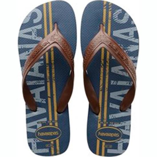 Imagem de Sandália havaianas masculino top max logo mania azul indigo 35/36