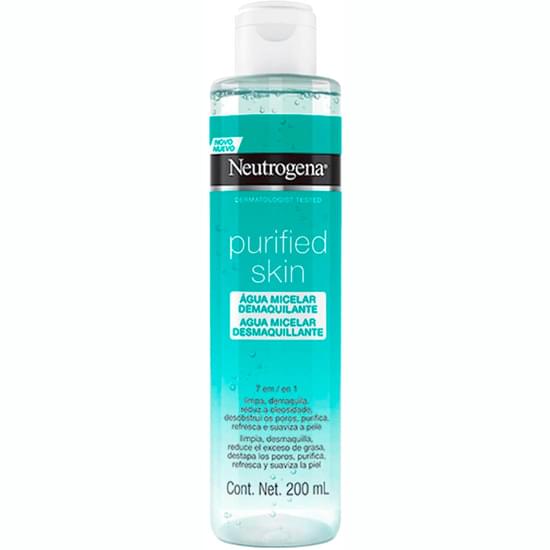 Imagem de Demaquilante neutrogena água micelar purified skin 200ml