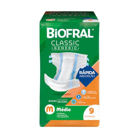 Imagem de Fralda geriatrica biofral classic m 9 unidades