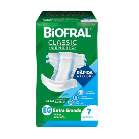 Imagem de Fralda geriatrica biofral classic eg 7 unidades