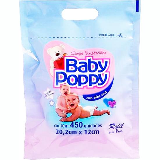 Imagem de Lenço umedecido baby popy refil | com 450 unidades