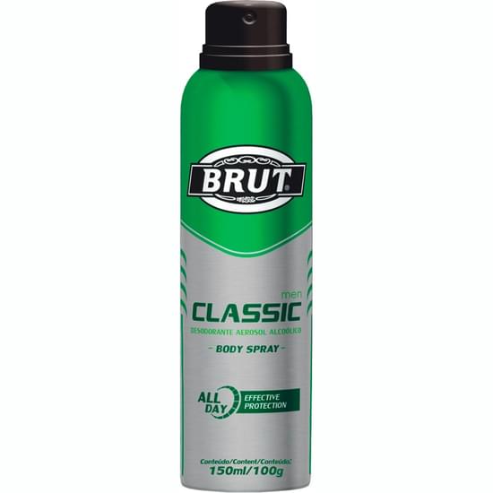 Imagem de Desodorante aerosol masculino brut com álcool classic 90g