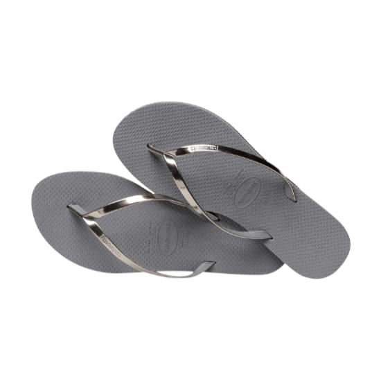 Imagem de Sandália havaianas feminina you metallic cinza aço 39/40