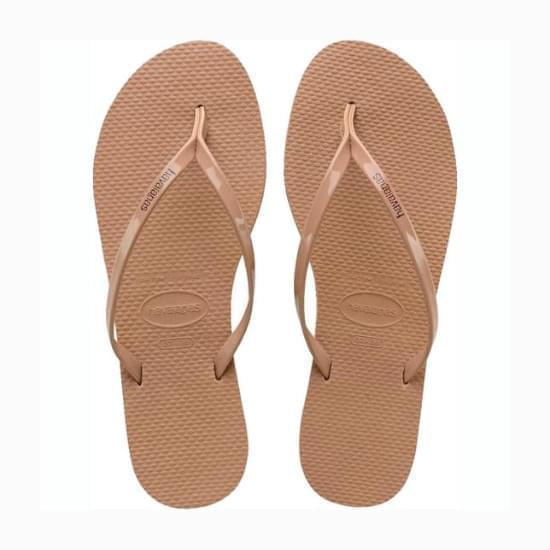 Imagem de Sandália havaianas feminina you metallic rosé gold 35/36