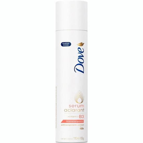 Imagem de Desodorante aerosol feminino dove hipoalergênico sérum aclarant 65g