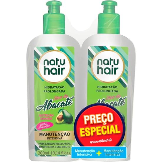 Imagem de Manutenção intensiva natu hair óleo de abacate hidratação prolongada (300ml+300ml)