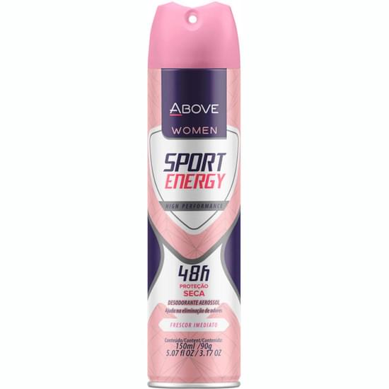 Imagem de Desodorante aerosol feminino above sport energy 90g