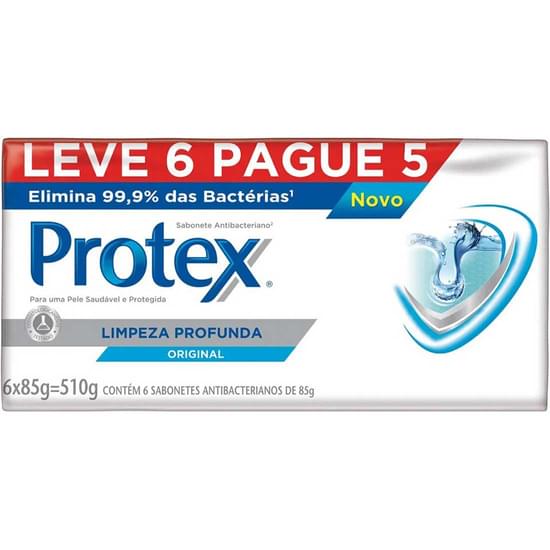 Imagem de Sabonete em barra antibacteriano protex limpeza profunda 85g promo 6un c/ desconto