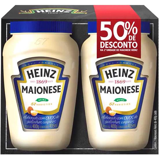 Imagem de Maionese heinz pacote 400g | com 2 unidades