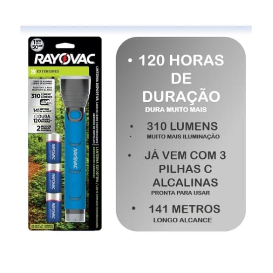 Imagem de Lanterna rayovac esportiva sem led | com 3 pilhas