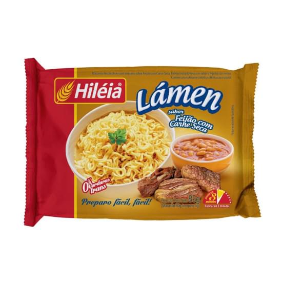 Imagem de Macarrão instantâneo hiléia feijão carne seca 85g