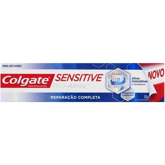 Imagem de Creme dental para dentes sensíveis colgate sensitive pro-alívio reparação completa 50g