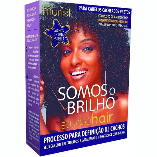 Imagem de Kit definação de cachos muriel studio hair cabelos pretos somos o brilho