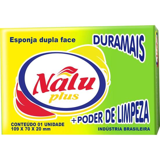 Imagem de Esponja multiuso nalu plus dupla face 109x70x20mm | com 60 unidades