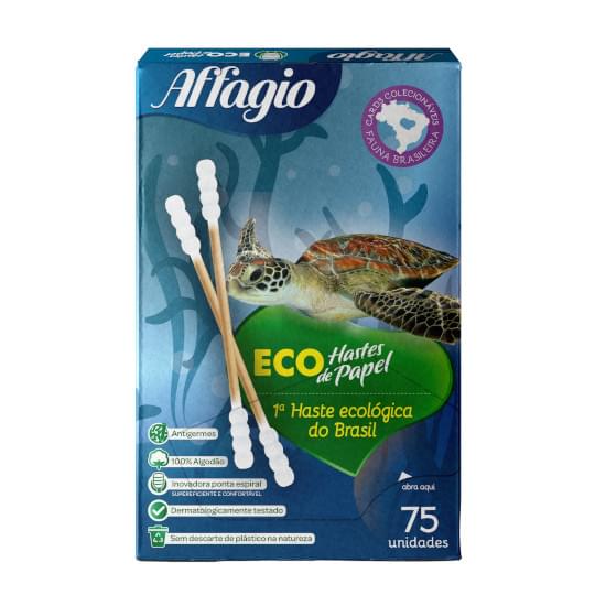 Imagem de Hastes flexíveis de papel biodegradável eco animais aquáticos 75un – affagio