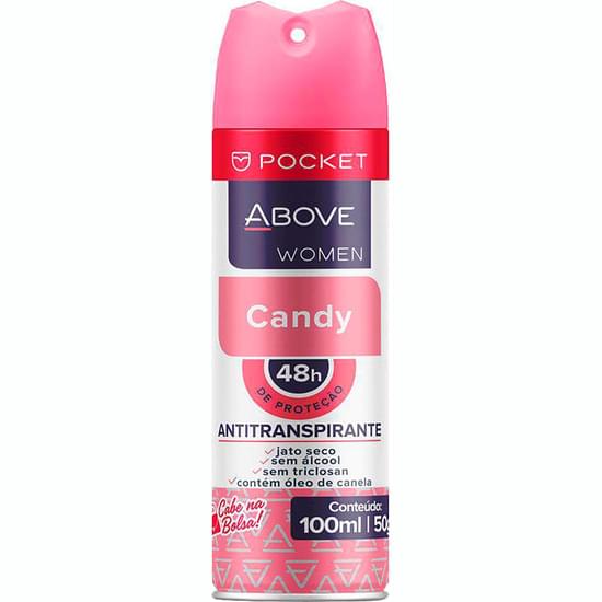 Imagem de Desodorante aerosol feminino above candy pocket 50g