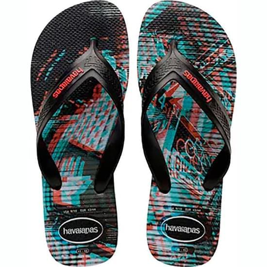 Imagem de Sandália havaianas masculino top max motion preto 35/36