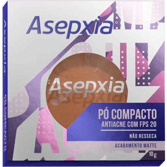 Imagem de Pó compacto antiacne asepxia marrom 10g