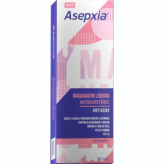 Imagem de Maquiagem antiacne líquida auto ajustável asepxia 30ml