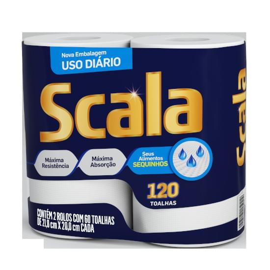 Imagem de Toalha de papel folha simples scala pacote 2 unidades