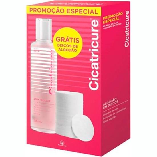 Imagem de Kit cicatricure água micelar e discos de algodão 200ml