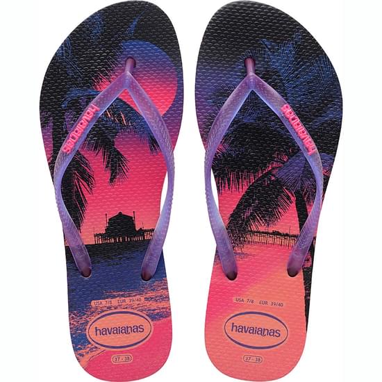 Imagem de Sandália havaianas feminina slim paisage coral 33/34