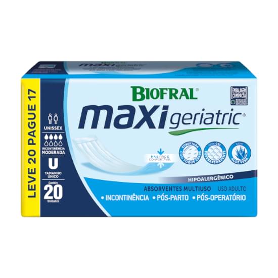 Imagem de Absorvente biofral maxi geriatric leve 20 pague 17 unidades