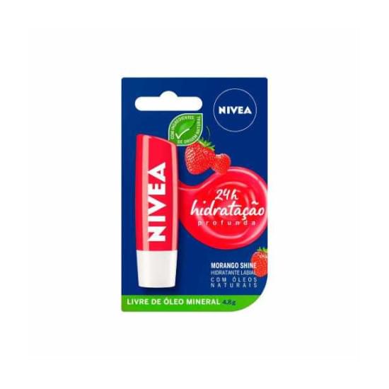 Imagem de Prot labial nivea 4,8g morango shine