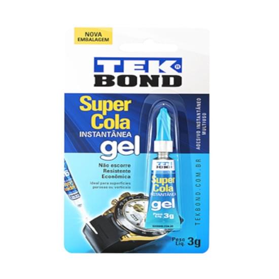 Imagem de Cola instantânea super cola gel 3g tekbond