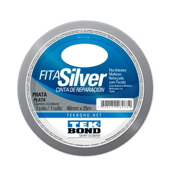 Imagem de Fita silver - prata - 48mm x 5m  tekbond