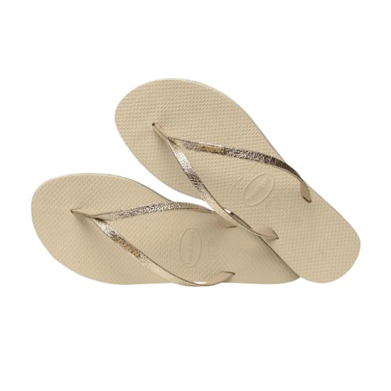 Imagem de Sandalia havaiana feminina you shine bege palha 33/4