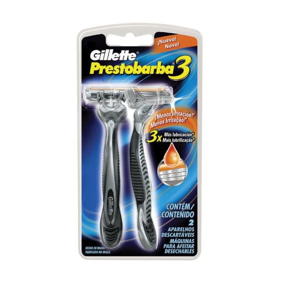 Imagem de Aparelho barbear gillette prestobarba c/4 prestobarba3