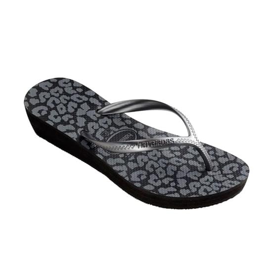 Imagem de Sandália havaianas feminina high light ii preto/grafite 33/34