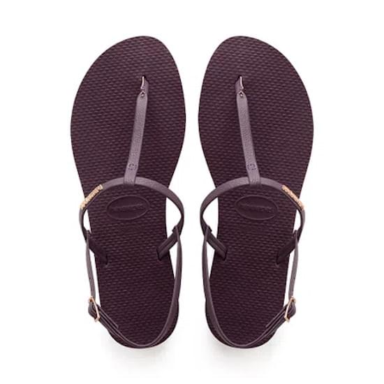 Imagem de Sandalias havaianas feminina you riviera berinjela/berinjela 35/36