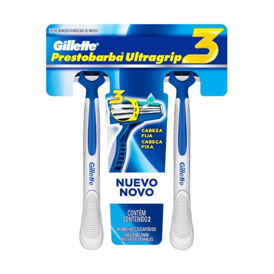 Imagem de Aparelho de barbear gillette prestobarba ultragrip 3 | com 2 unidades