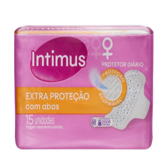 Imagem de Protetor diário intimus days com abas extra proteção controle de odor sem perfume | com 15 unidades