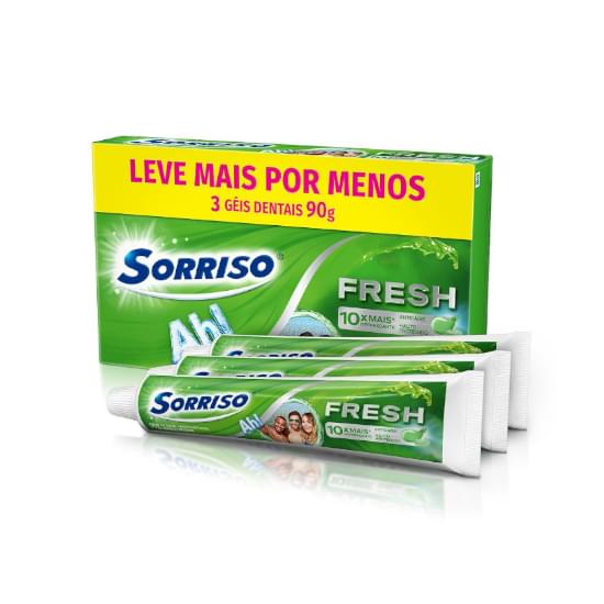 Imagem de Creme dental sorriso fresh hortelã explosion 90g promo 3 un