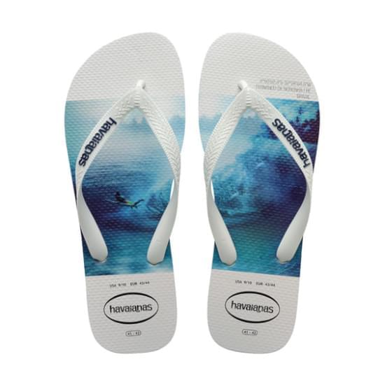 Imagem de Sandália havaianas masculino hype branco/branco/azul 41/42