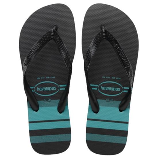 Imagem de Sandália havaianas masculina top basic preto/preto/preto 41/42